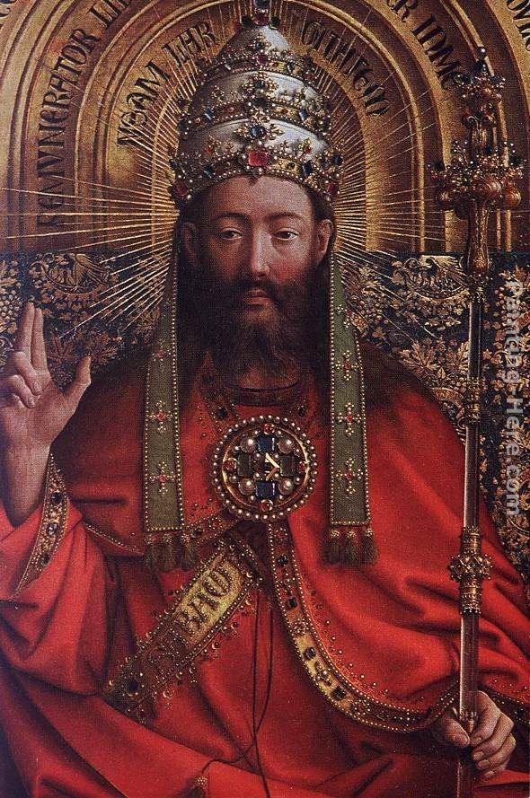Jan van Eyck The Ghent Altarpiece God Almighty [detail]